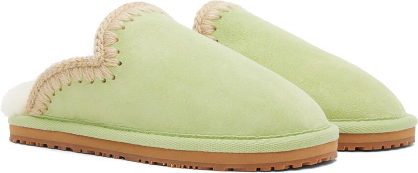 Mou Green Stitch Slippers - Picture 3