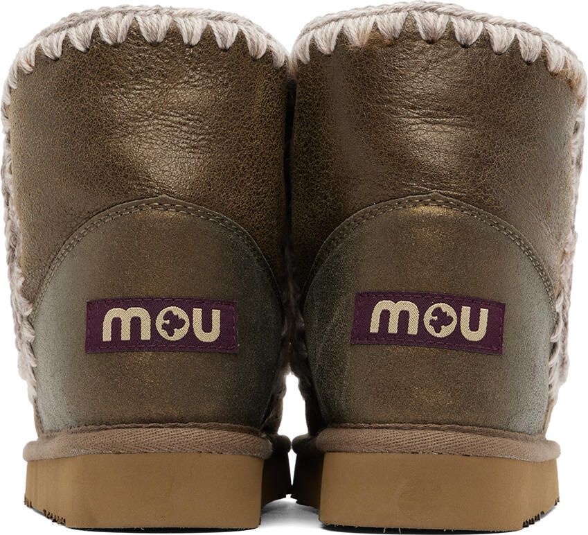 Mou Khaki Suede Boots