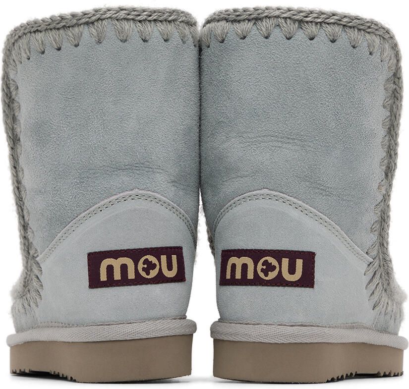 Mou Kids Blue Suede Boots - Picture 2