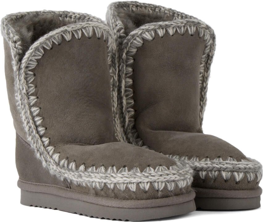 Mou Kids Grey Ankle 18 Boots - Picture 3