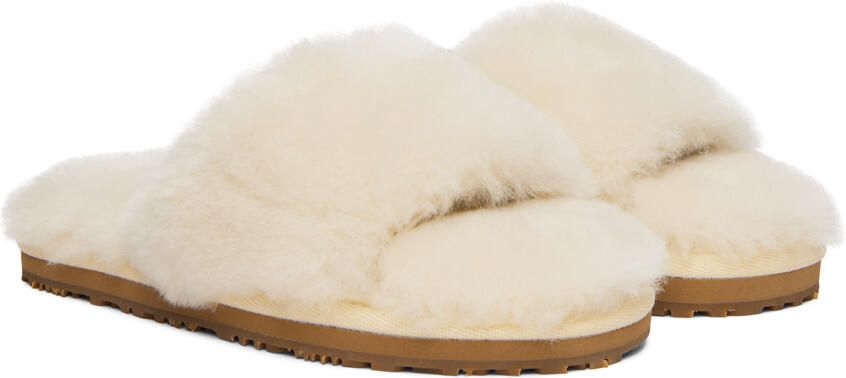 Mou Off-White Open Toe Slide Slippers