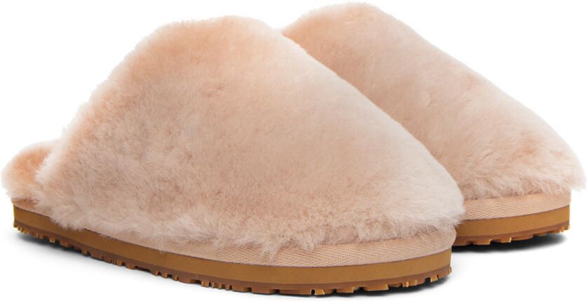 Mou Pink Sheepskin Fur Slippers - Picture 2