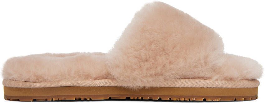 Mou Pink Fur Slides