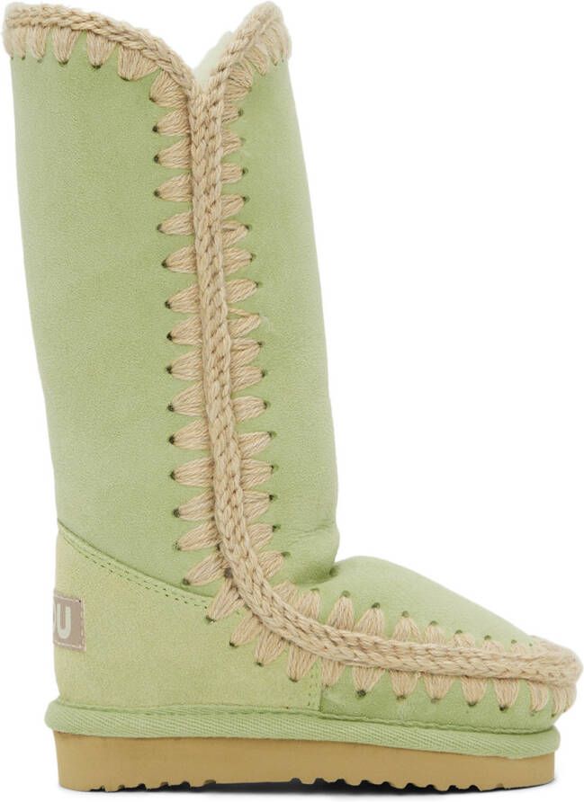 Mou SSENSE Exclusive Kids Green Boots - Picture 2