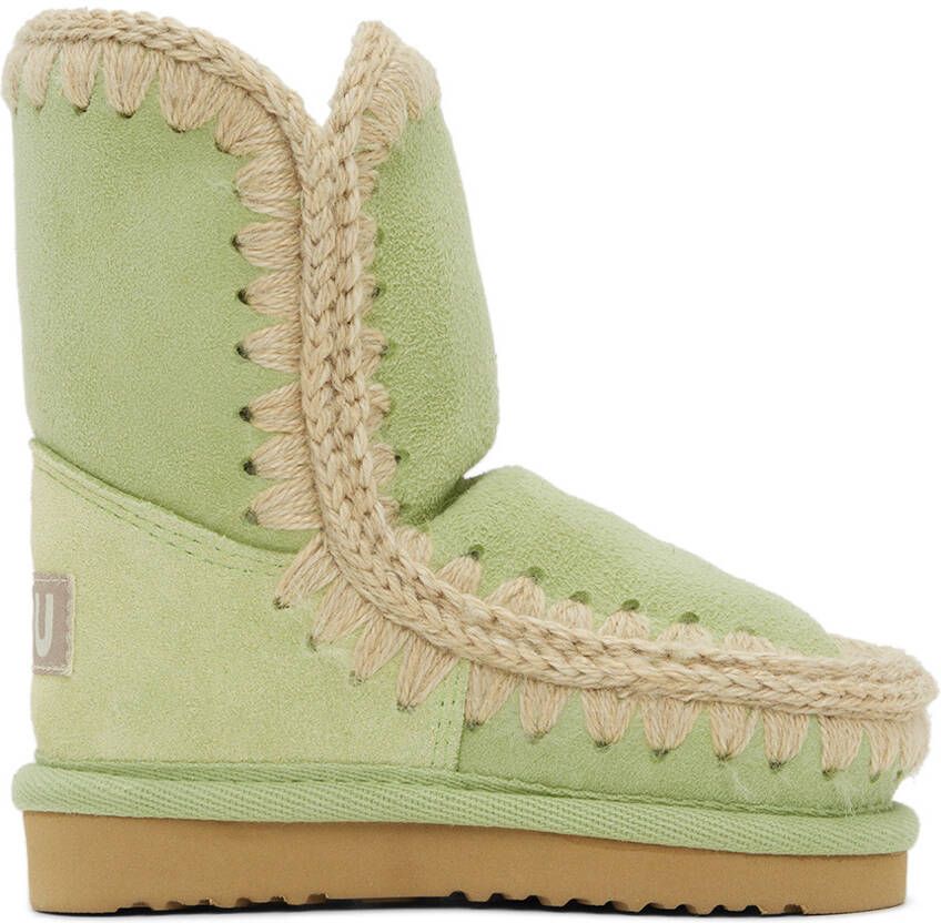 Mou SSENSE Exclusive Kids Green Boots - Picture 4