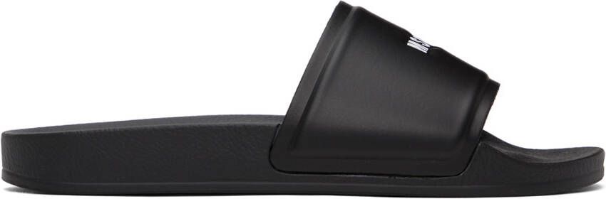 MSGM Black Micro Logo Slides - Picture 5