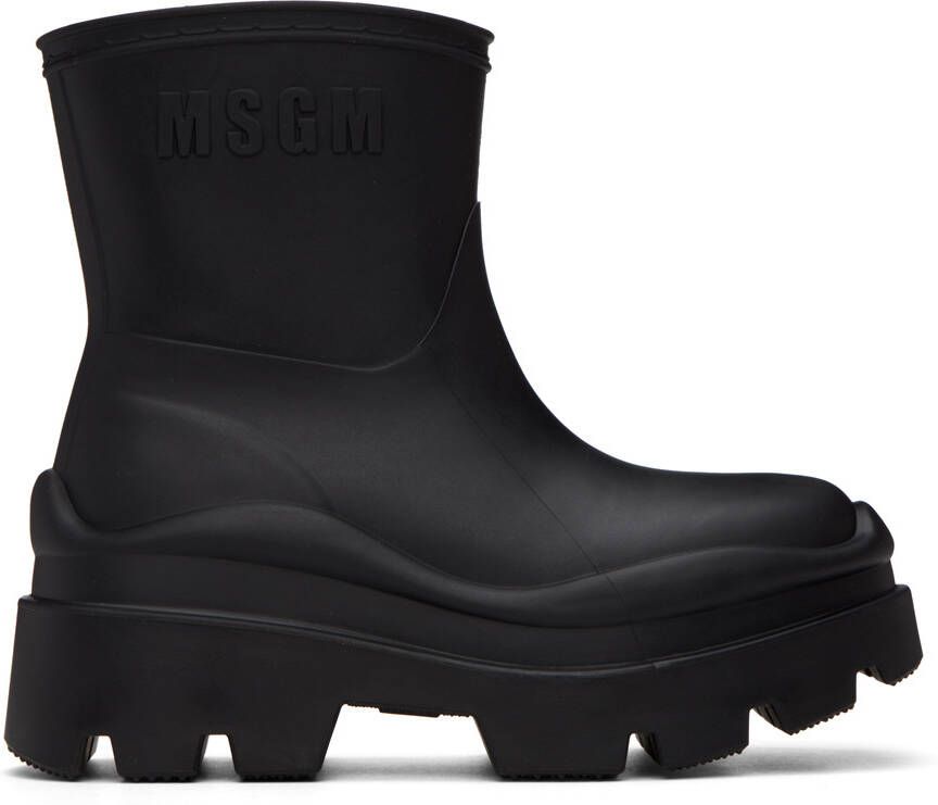 MSGM Black Supergomma Boots - Picture 4