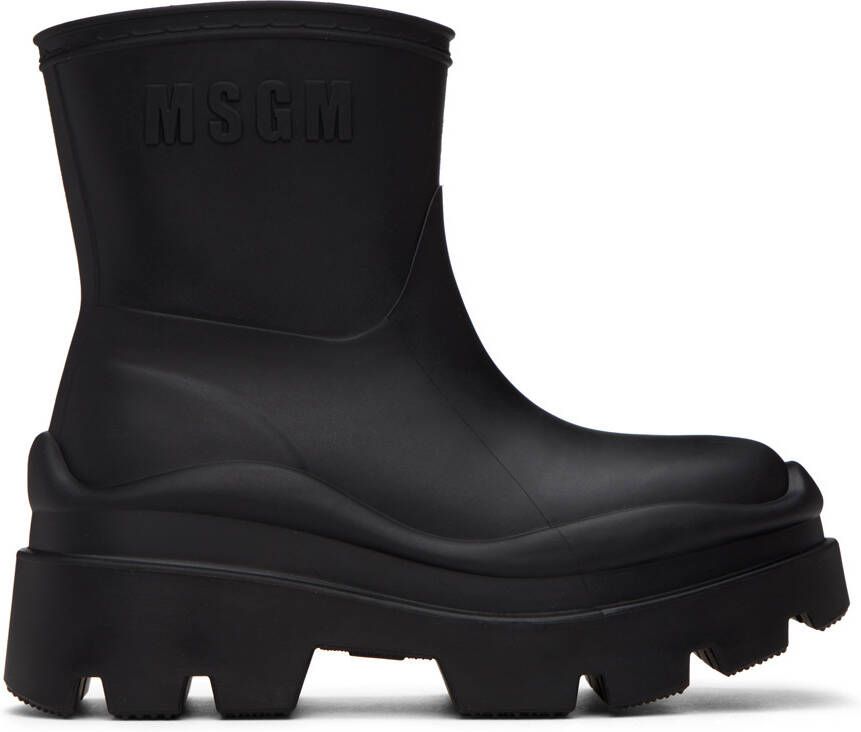 MSGM Black Supergomma Boots - Picture 4