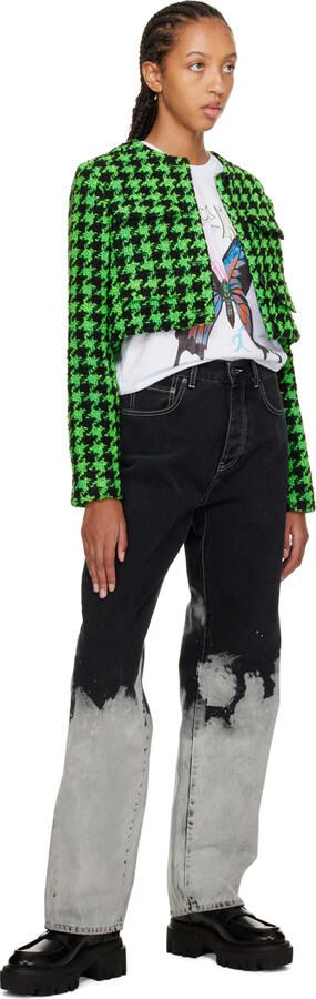 MSGM Black Leather Platform Loafers - Picture 4