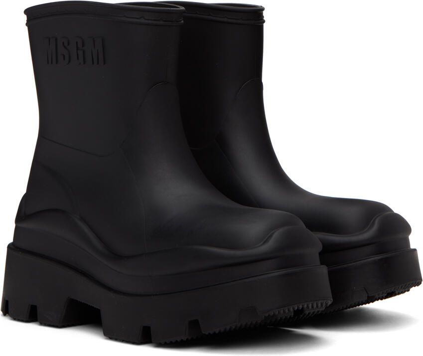 MSGM Black Supergomma Boots - Picture 3