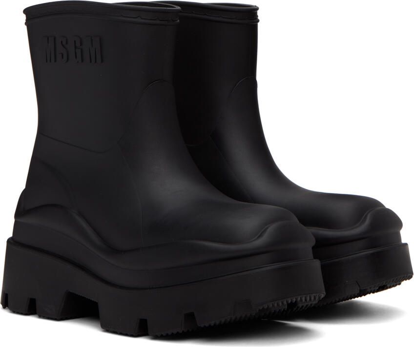 MSGM Black Supergomma Boots - Picture 3