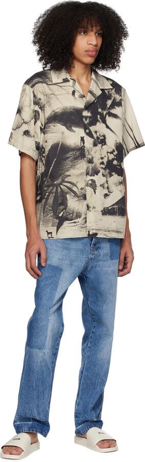 MSGM Off-White Micro Logo Slides - Picture 3