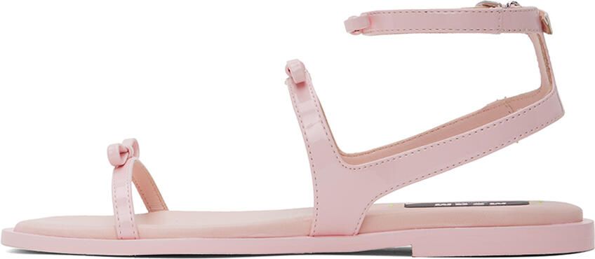 MSGM Pink Bow Flat Sandals - Picture 3