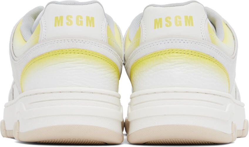 MSGM White & Yellow Scrapa UOMO Sneakers