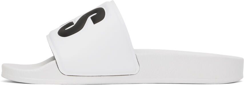MSGM White Maxi Logo Slides - Picture 4