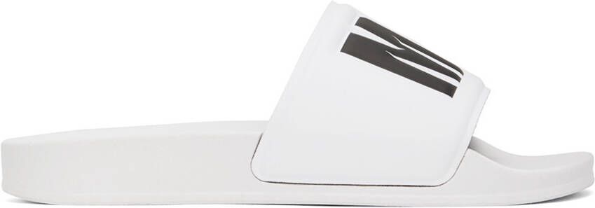 MSGM White Maxi Logo Slides - Picture 5