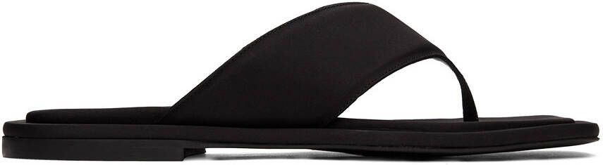 NEOUS Black Nylon Lanke Flat Sandals - Picture 5