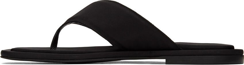 NEOUS Black Nylon Lanke Flat Sandals - Picture 4