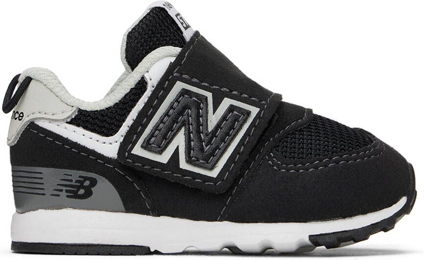 New Balance Baby Black 574 NEW-B Hook & Loop Sneakers - Picture 4