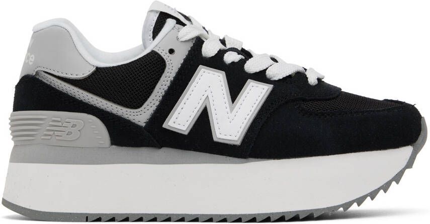 New Balance Black 574+ Sneakers - Picture 4