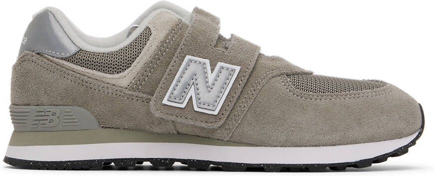 New Balance Kids Gray 574 Core Hook & Loop Little Kids Sneakers - Picture 5