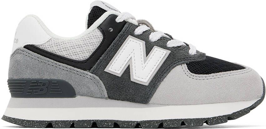 New Balance Kids Gray 574 Sneakers - Picture 4