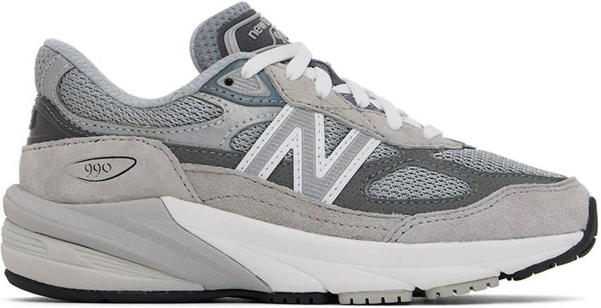 New Balance Kids Gray 990v6 Sneakers - Picture 4