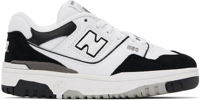 New Balance Kids White & Black 550 Sneakers - Picture 2