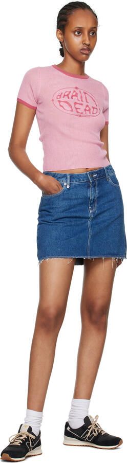 New Balance Pink & White 327 Sneakers - Picture 5