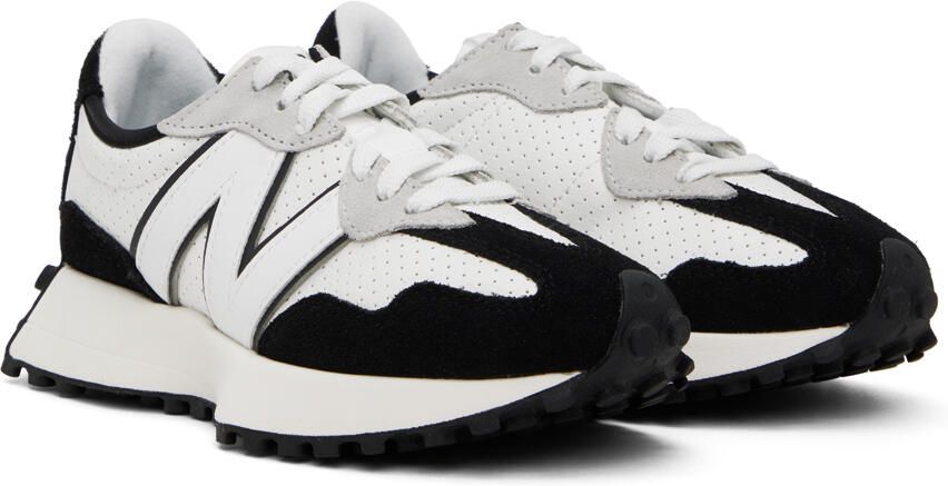 New Balance White & Black 327 Sneakers - Picture 2