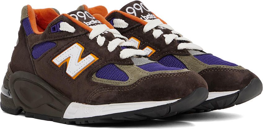New Balance Brown Made in USA 990v2 Sneakers