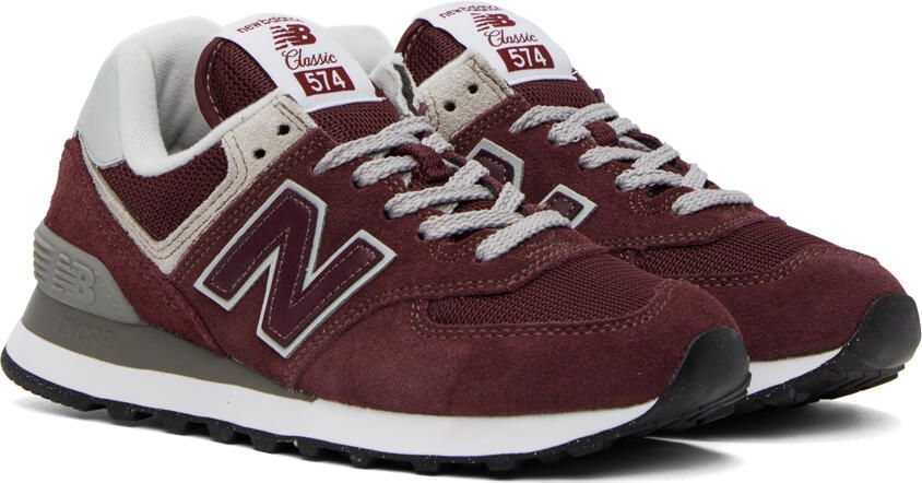 New Balance Burgundy 574 Core Sneakers - Picture 2