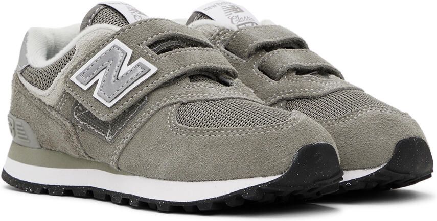 New Balance Kids Gray 574 Core Hook & Loop Little Kids Sneakers - Picture 2