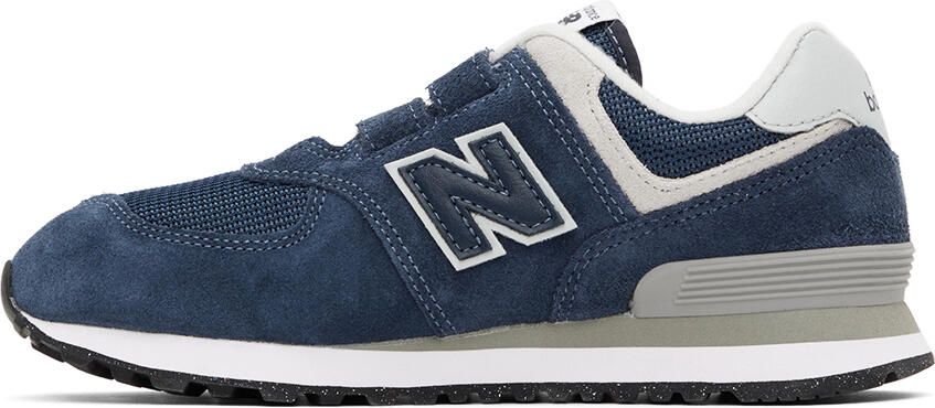 New Balance Kids Navy 574 Core Hook & Loop Little Kids Sneakers - Picture 3