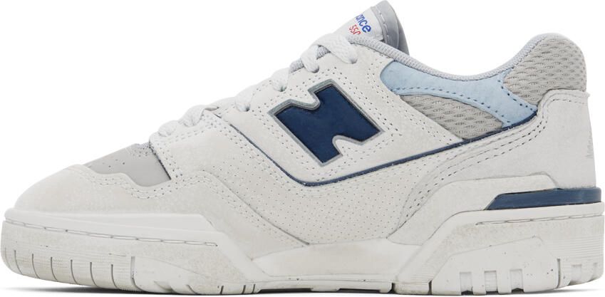 New Balance Off-White & Gray 550 Sneakers - Picture 3