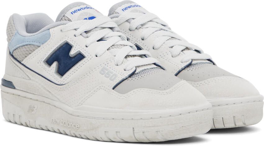 New Balance Off-White & Gray 550 Sneakers