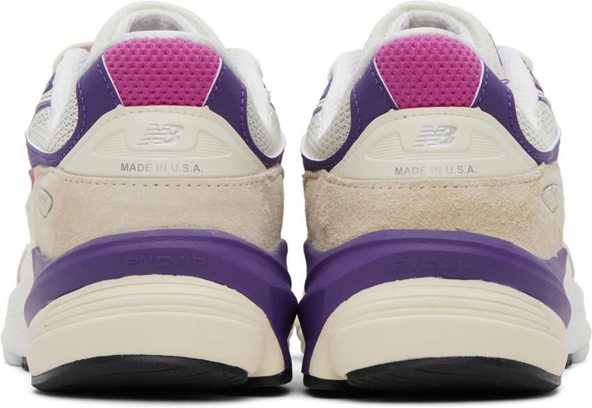 New Balance Off-White & Purple Made in USA 990v6 Sneakers