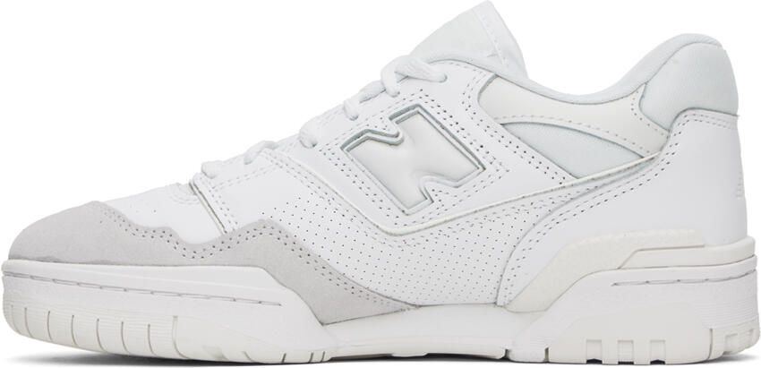 New Balance White & Tan 550 Sneakers - Picture 8