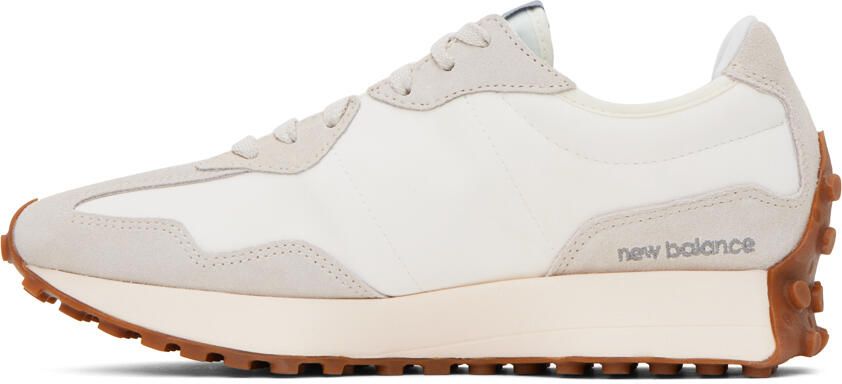 New Balance White & Beige 327 Sneakers - Picture 3