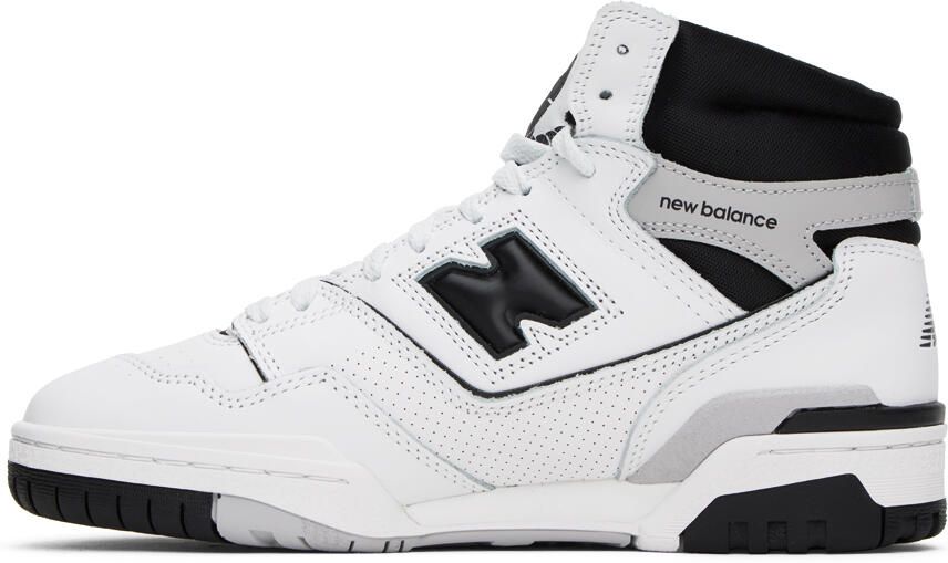 New Balance White & Black 650 Sneakers - Picture 5