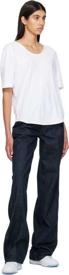 New Balance White & Blue 480 Sneakers - Picture 4