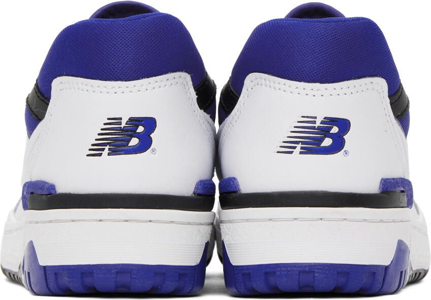 New Balance White & Blue 550 Sneakers - Picture 2