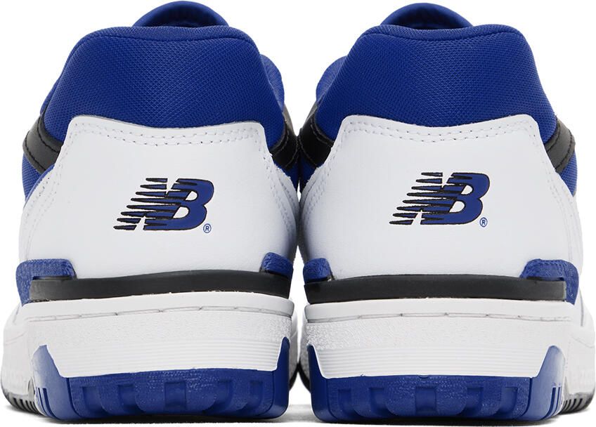 New Balance White & Blue 550 Sneakers