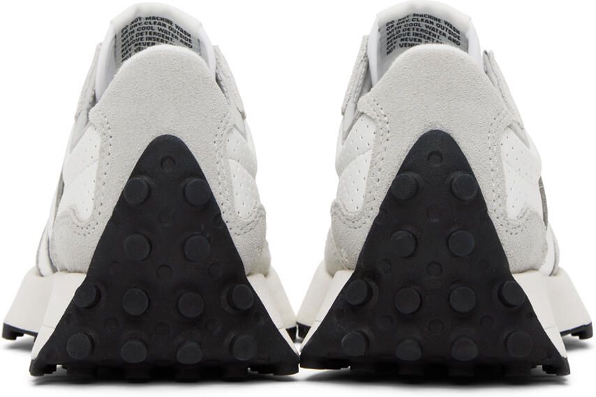 New Balance White & Gray 327 Sneakers - Picture 6