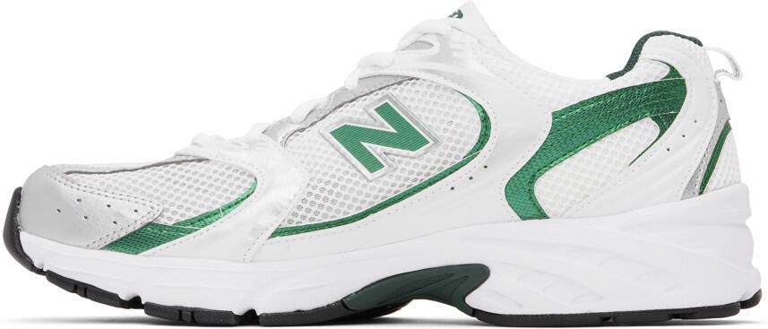 New Balance Silver & Green 530 Sneakers - Picture 3