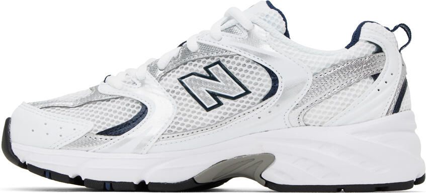 New Balance White & Silver 530 Sneakers - Picture 3
