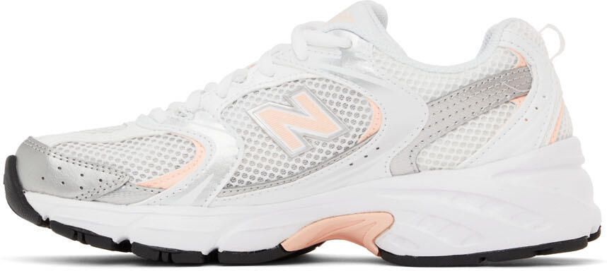 New Balance White & Pink 530 Sneakers - Picture 3