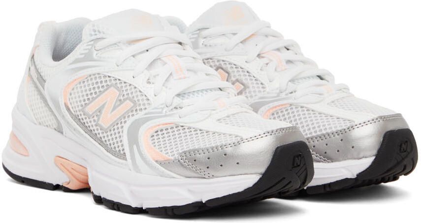 New Balance White & Pink 530 Sneakers - Picture 2