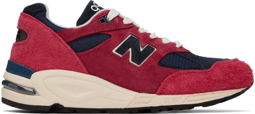 New Balance Red Made In USA 990v2 Sneakers - Picture 4