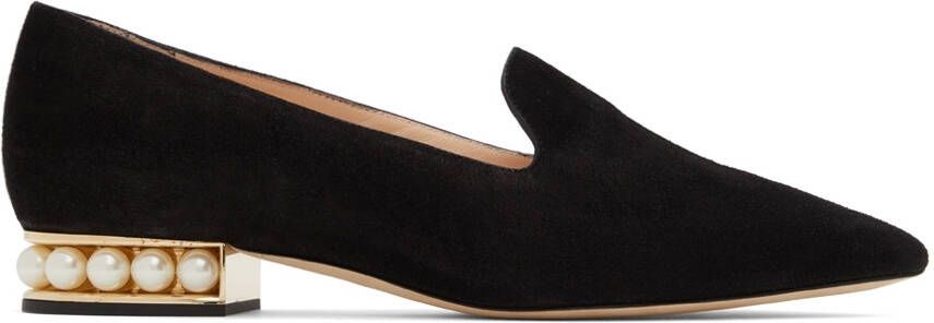 Nicholas Kirkwood Black Suede Pearl Casati Loafers - Picture 5
